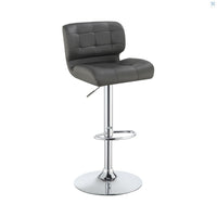 Azalea Upholstered Adjustable Bar Stools Chrome & Grey
