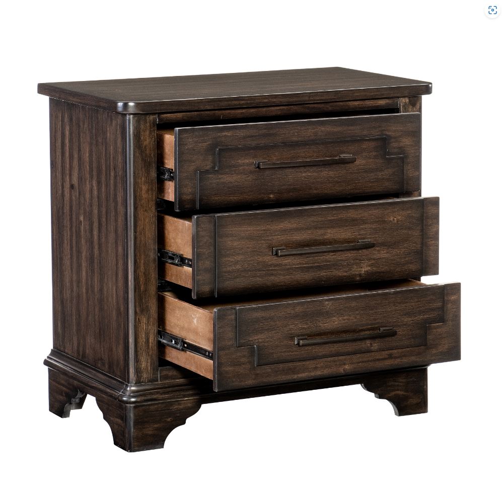 Boone Night Stand, Acacia Veneer