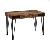 Olvera 1-Drawer Writing Desk Antique Nutmeg & Dark Bronze