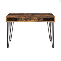 Olvera 1-Drawer Writing Desk Antique Nutmeg & Dark Bronze