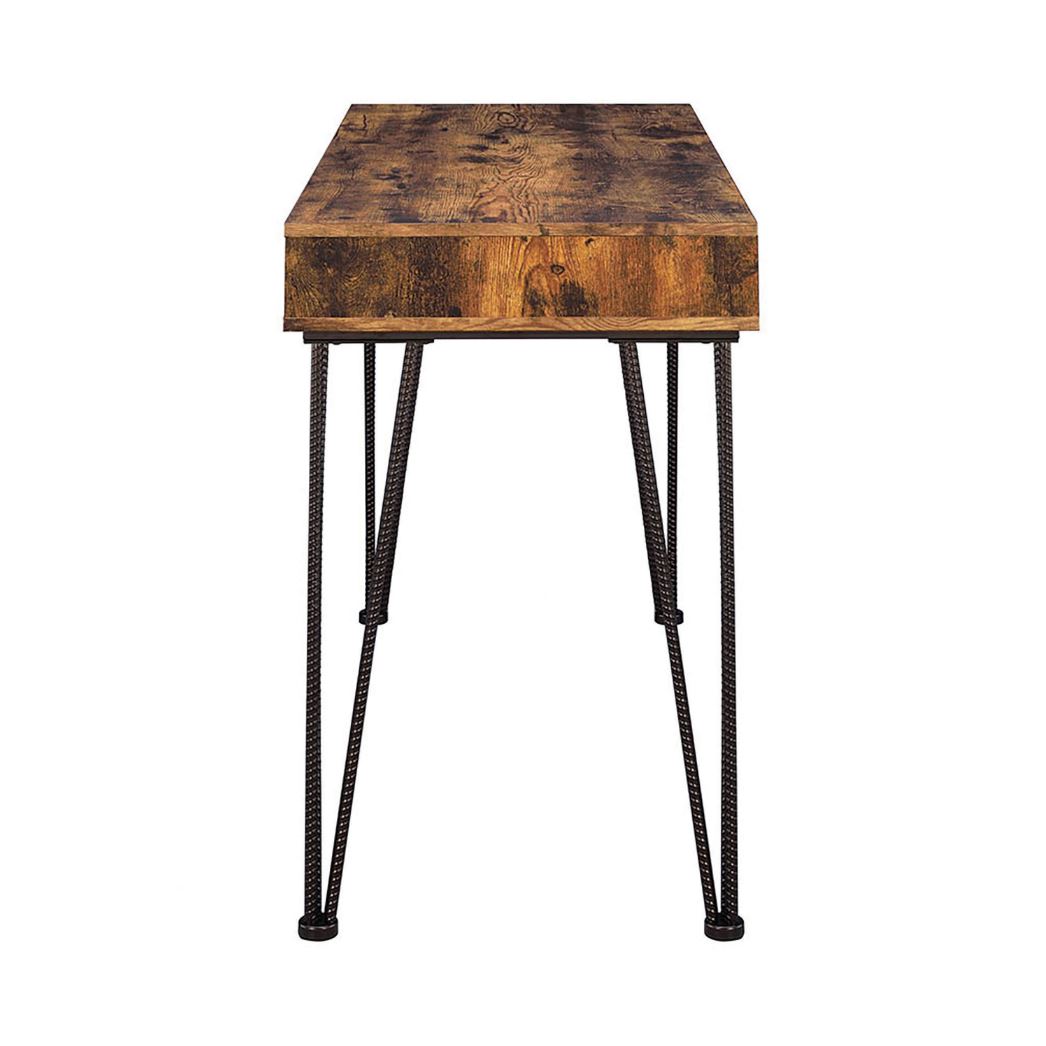 Olvera 1-Drawer Writing Desk Antique Nutmeg & Dark Bronze