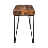 Olvera 1-Drawer Writing Desk Antique Nutmeg & Dark Bronze