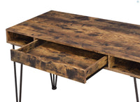 Olvera 1-Drawer Writing Desk Antique Nutmeg & Dark Bronze