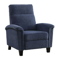 Weiser Push Back Reclining Chair, Blue, Chenille