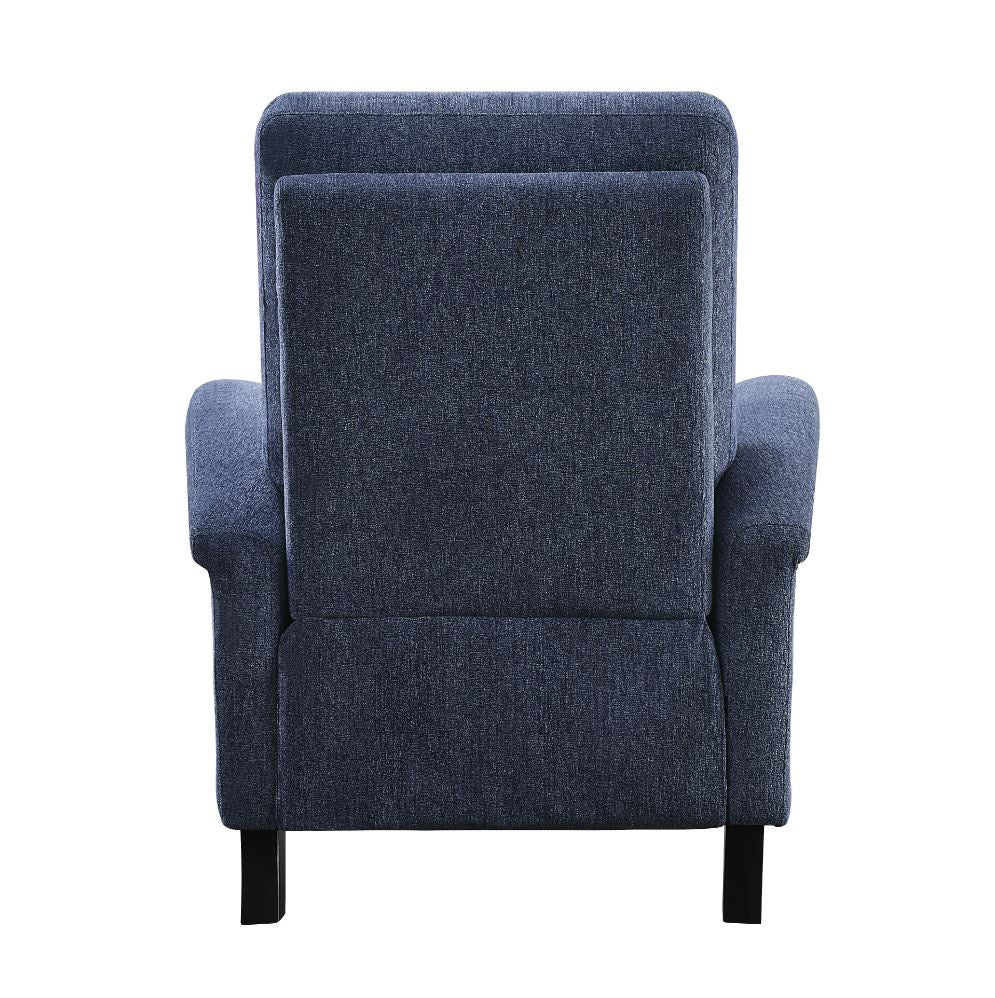 Weiser Push Back Reclining Chair, Blue, Chenille