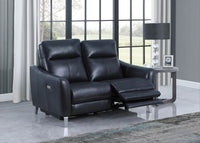Derek Upholstered Power Loveseat, Blue
