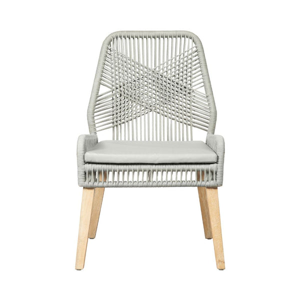 Nakia Woven Back Side Chairs Grey, Woven Rope