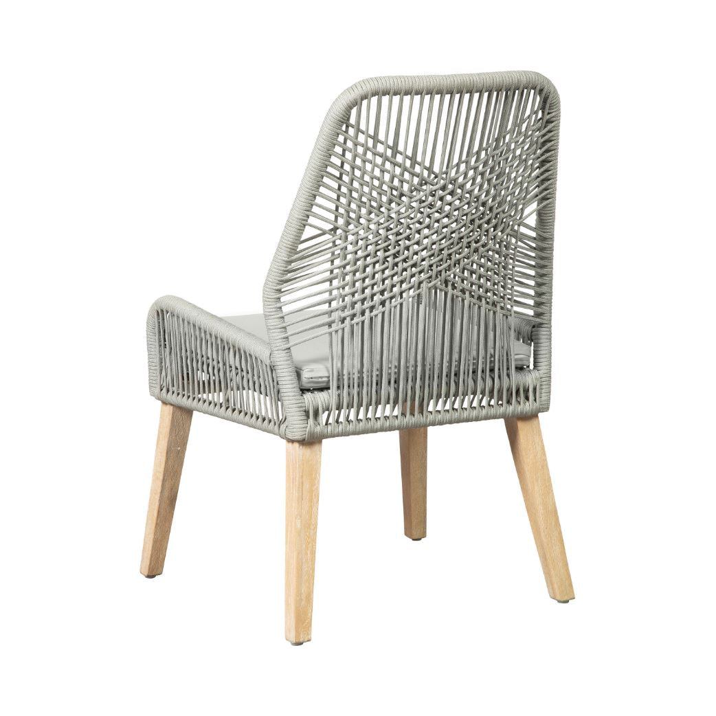 Nakia Woven Back Side Chairs Grey, Woven Rope