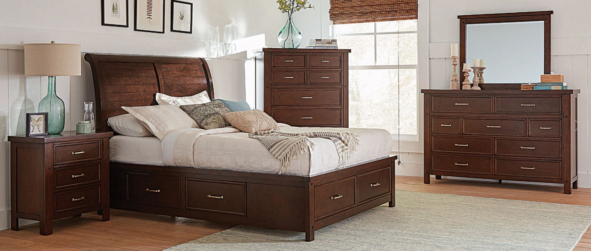 Barstow Queen Storage Bed Pinot Noir