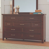 Barstow 9-Drawer Rectangular Dresser Pinot Noir