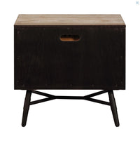 Marlow 2-Drawer Nightstand Rough Sawn Wood, Multi-tone