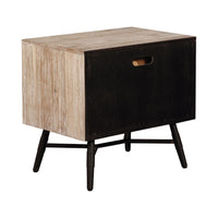 Marlow 2-Drawer Nightstand Rough Sawn Wood, Multi-tone