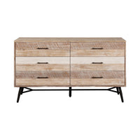 Marlow 6-Drawer Dresser Rough Sawn Wood, Multi-tone