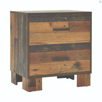 Sidney 2-Drawer Nightstand Rustic Pine, Dovetail Construction