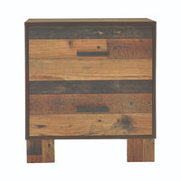 Sidney 2-Drawer Nightstand Rustic Pine, Dovetail Construction