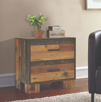 Sidney 2-Drawer Nightstand Rustic Pine, Dovetail Construction