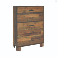 Sidney 5-Drawer Chest Rustic Pine, Dovetail Construction