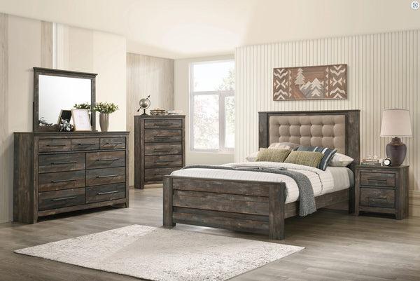 Ridgedale 5-Drawer Chest Weathered Dark Brown