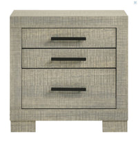 Channing 2-Drawer Nightstand Rough Sawn Grey Oak