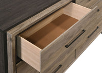 Baker 6-Drawer Dresser Brown & Light Taupe