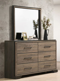 Baker 6-Drawer Dresser Brown & Light Taupe