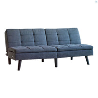 Greeley Foldable Split Back Sofa Bed Grey