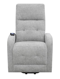 Howie Tufted Upholstered Power Lift Recliner Grey