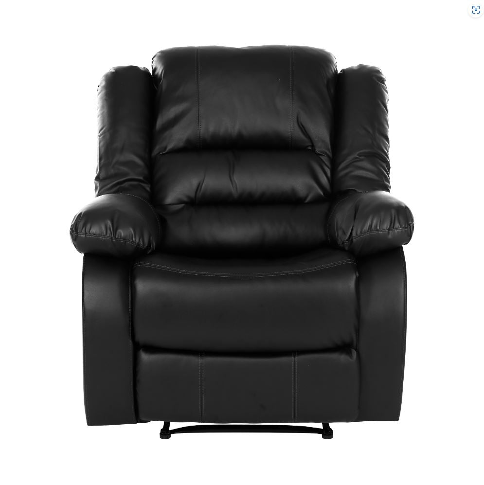 Jarita Reclining Chair, Black, Faux Leather