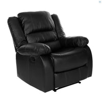 Jarita Reclining Chair, Black, Faux Leather