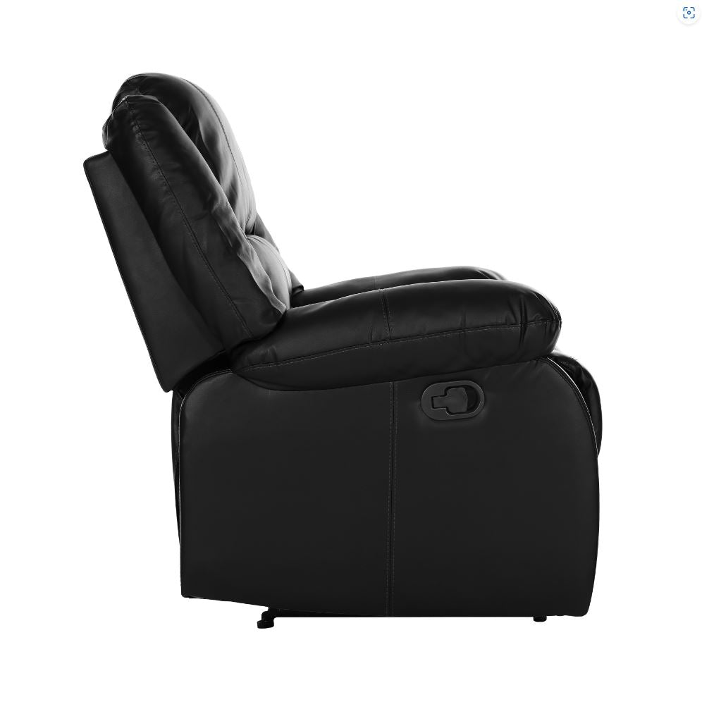 Jarita Reclining Chair, Black, Faux Leather