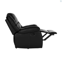 Jarita Reclining Chair, Black, Faux Leather