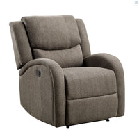 Foxcroft Power Reclining Chair, Lt. Brown, Chenille