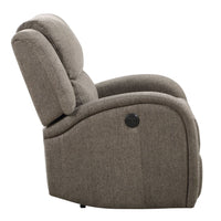 Foxcroft Power Reclining Chair, Lt. Brown, Chenille