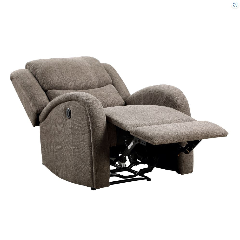 Foxcroft Power Reclining Chair, Lt. Brown, Chenille