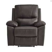 Dawson Reclining Chair, Brown, Faux Leather