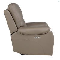 LeGrande Power Reclining Chair/Hdrest/USB, Taupe, Polished Microfiber