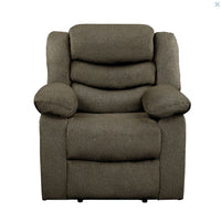 Discus Reclining Chair, Brown, Fabric