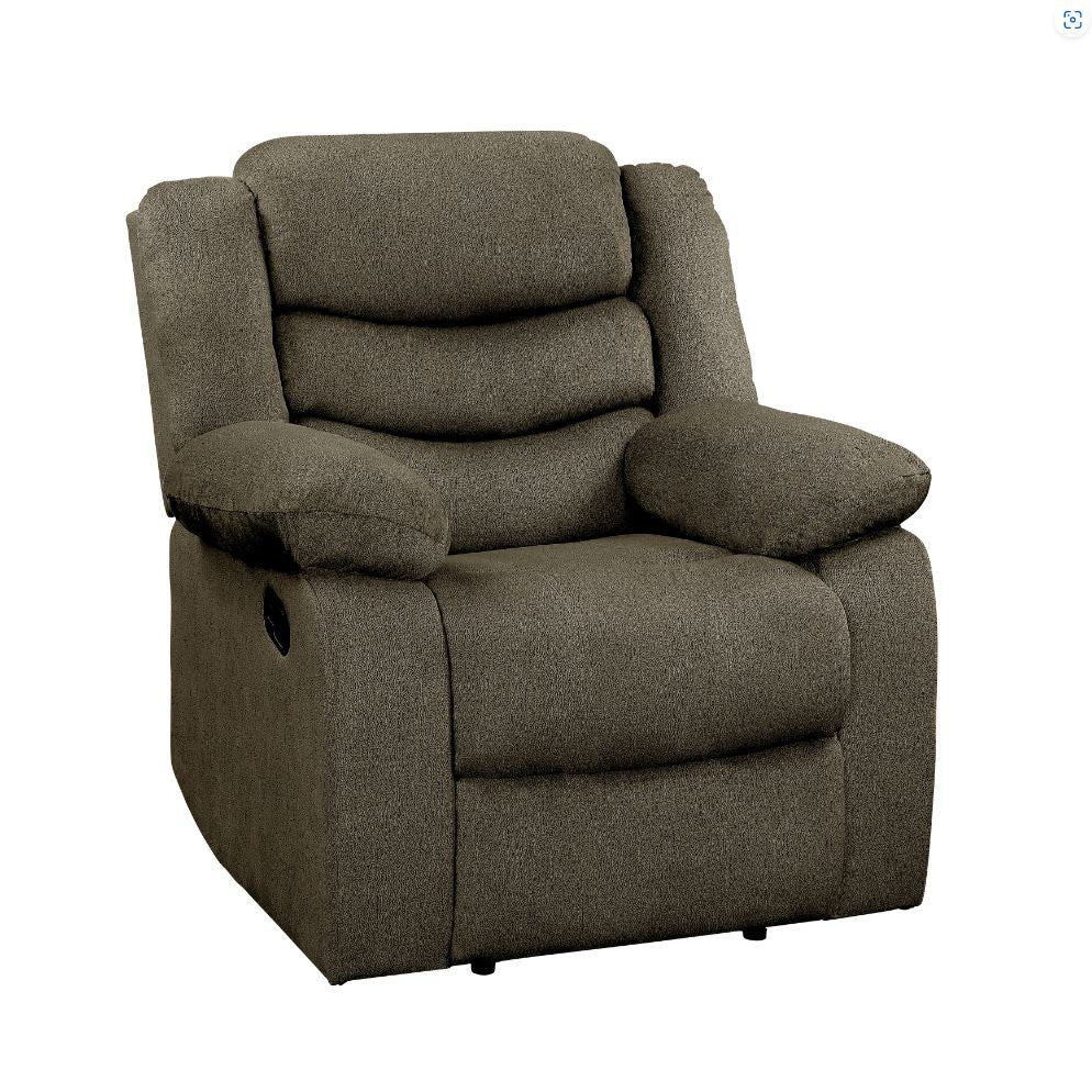 Discus Reclining Chair, Brown, Fabric