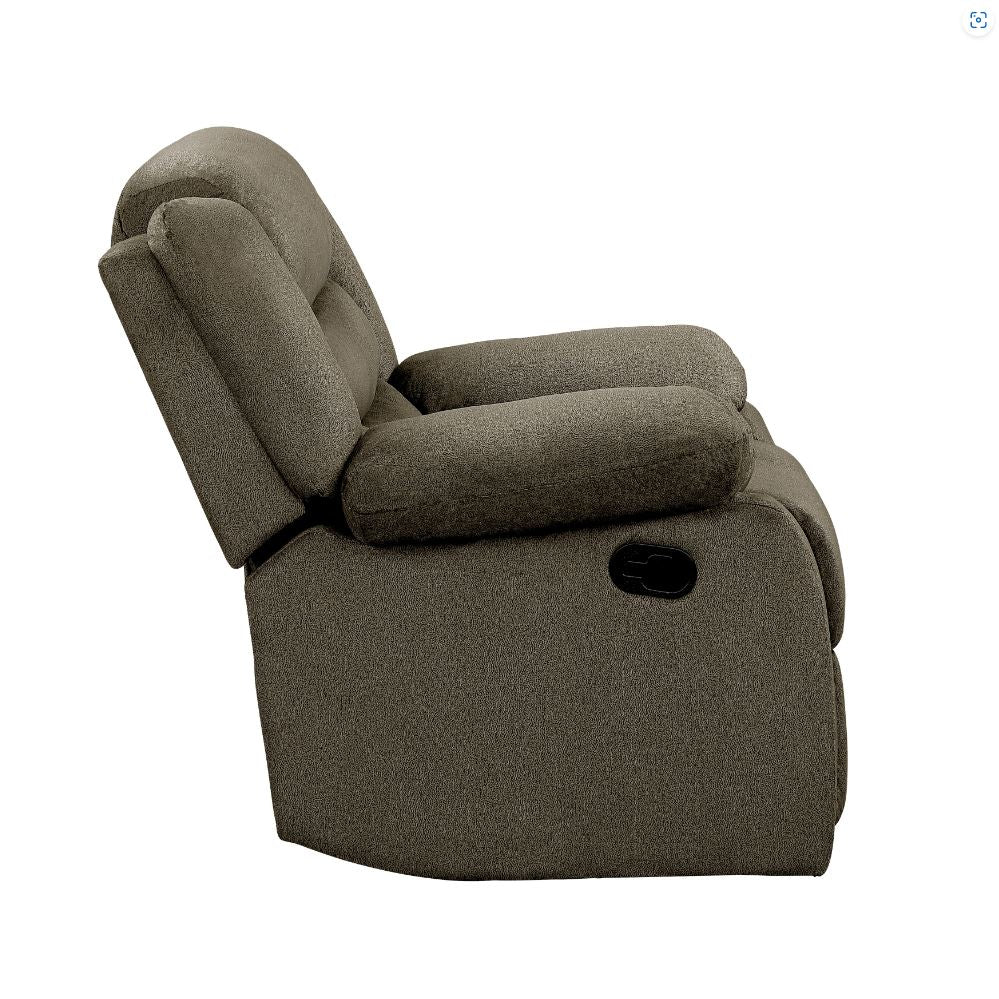 Discus Reclining Chair, Brown, Fabric