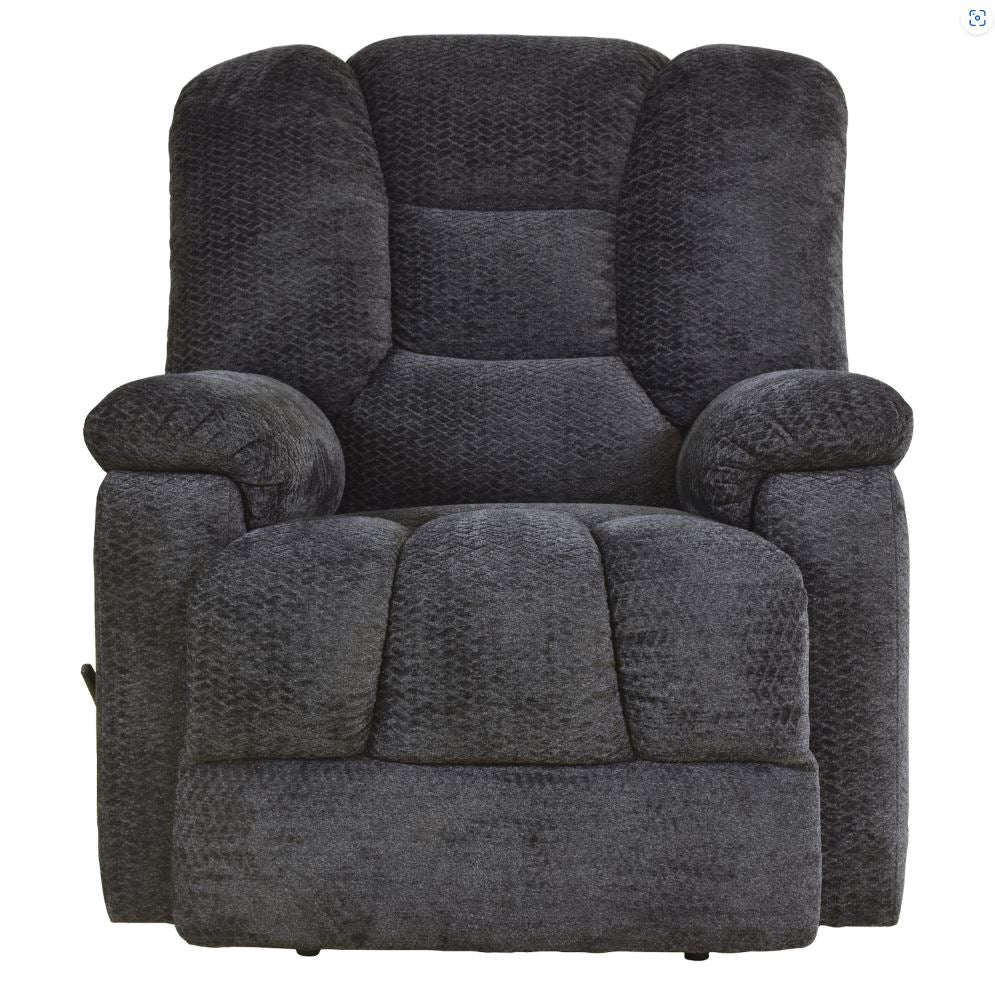 Kaylene Reclining Chair, Dk. Gray, Chenille