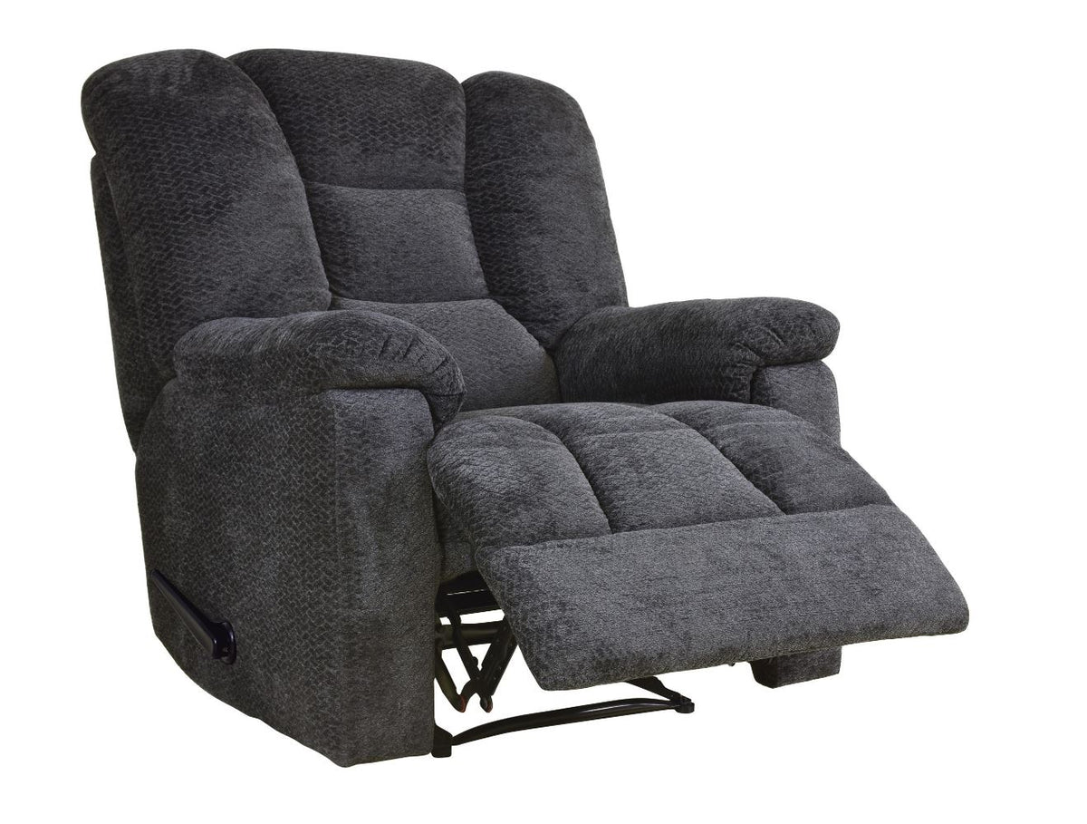 Kaylene Reclining Chair, Dk. Gray, Chenille