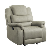 Shola Glider Reclining Chair, Lt. Gray, Solid Wood