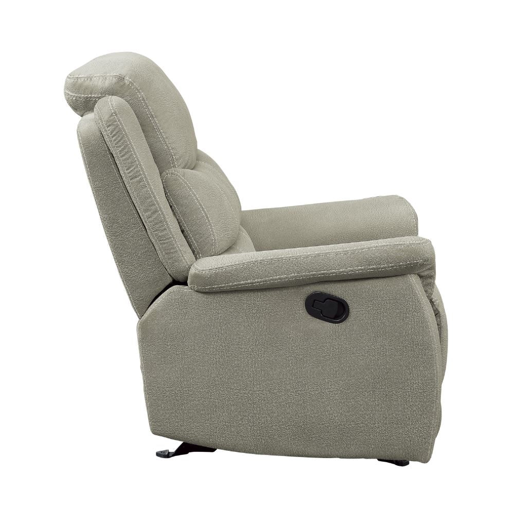 Shola Glider Reclining Chair, Lt. Gray, Solid Wood