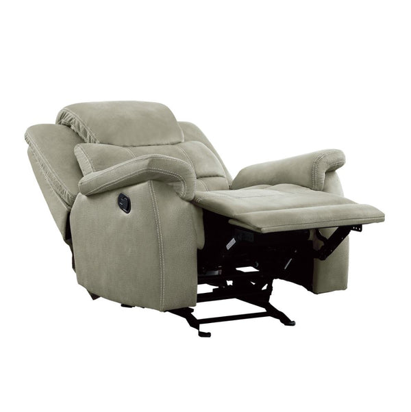 Shola Glider Reclining Chair, Lt. Gray, Solid Wood