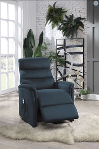 Miralina Power Lift Chair/Massage/Heat, Blue, Microsuede