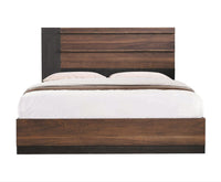 Azalia  Queen Size Bed Set Black and Walnut