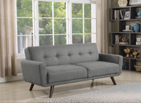 Hilda Tufted Upholstered Sofa Bed Grey