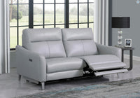 Derek Upholstered Power Sofa, Light Grey