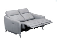 Derek Upholstered Power Sofa, Light Grey