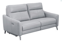 Derek Upholstered Power Sofa, Light Grey